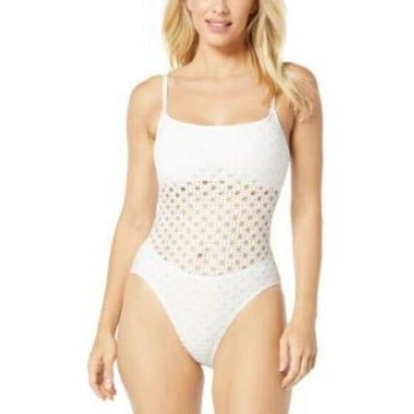 Carmen Marc Valvo Other - Carmen Marc Valvo Women's Crochet One-Piece Swimsuit White 8